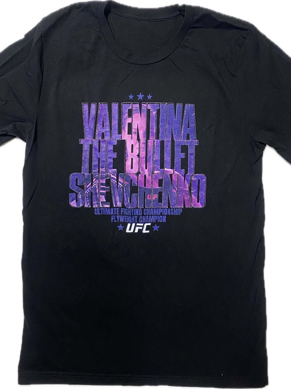 Valentina "The Bullet" Shevchenko UFC Graphic Tee - Black & Purple